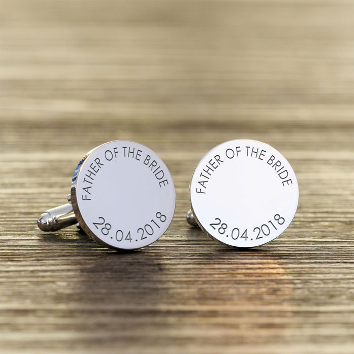 Engraved Male Wedding Party Cufflinks