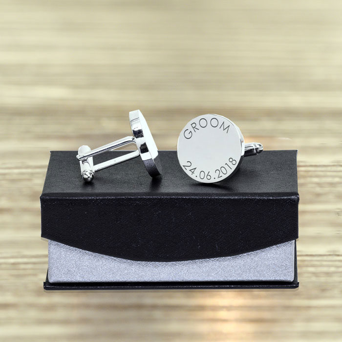 Engraved Male Wedding Party Cufflinks