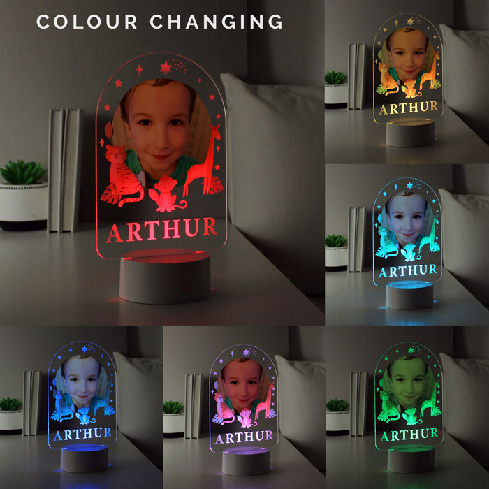 Personalised Animal Photo Upload LED Colour Changing Light