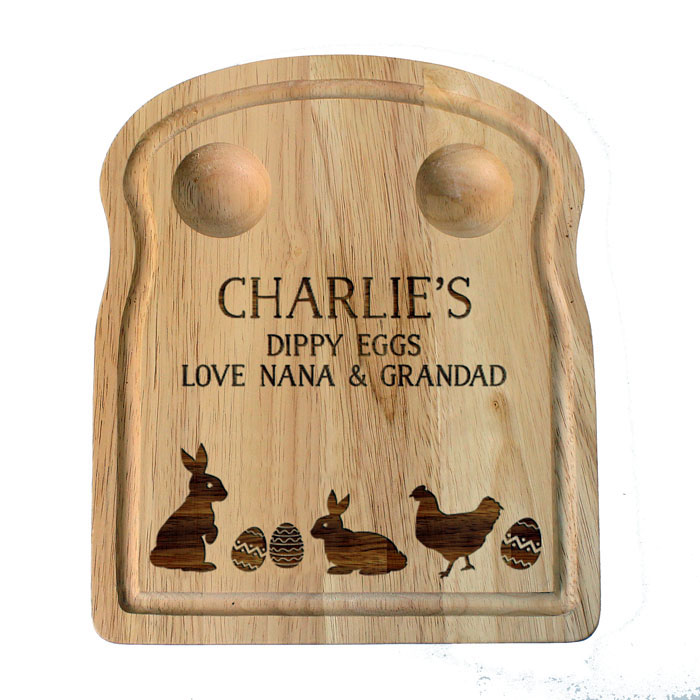 Personalised Spring Egg & Toast Board Easter Gift