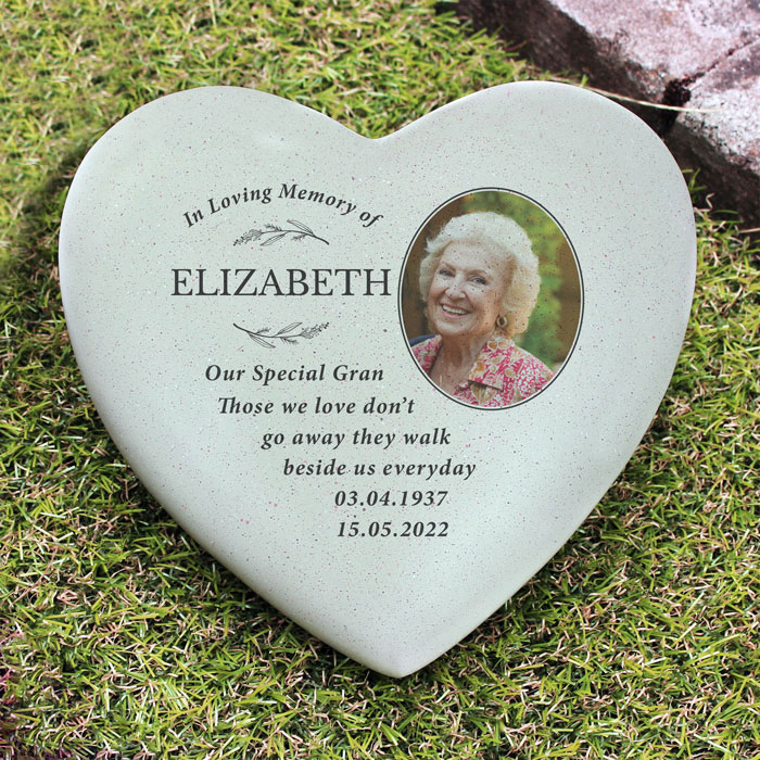 Personalised In Loving Memory Photo Memorial Resin Heart