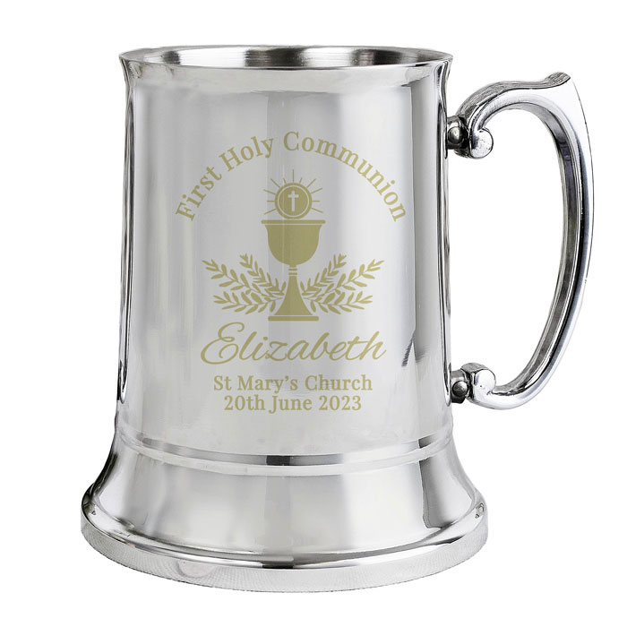 Personalised First Holy Communion Stainless Steel Tankard