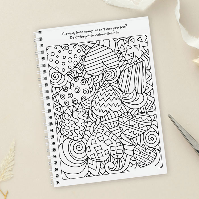Personalised Wedding Activity A5 Notebook Size