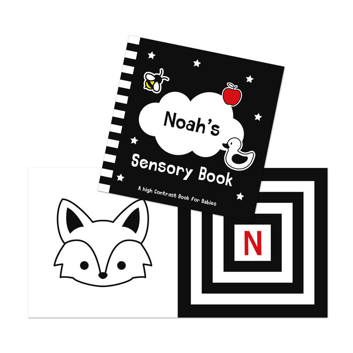 Personalised High Contrast Black and White Baby Book