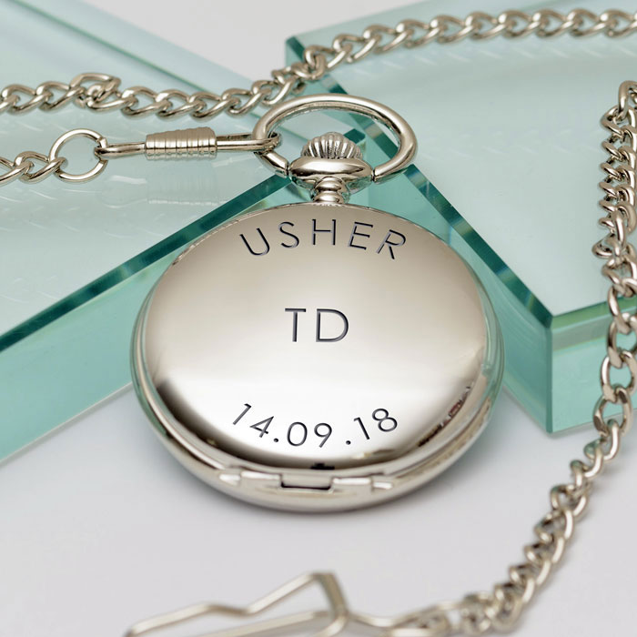 Personalised Pocket Watch Male Wedding Party Role