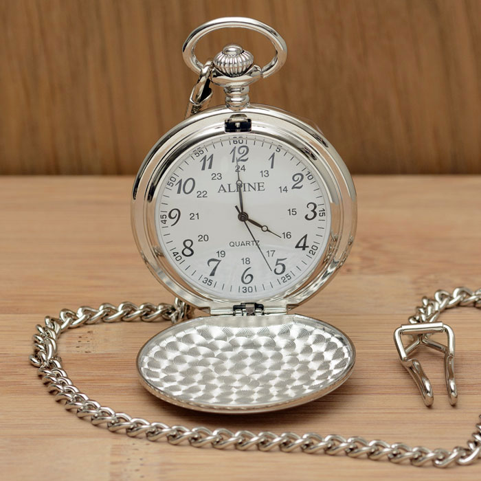Engraved Thank You Pocket Watch Male Wedding Party Role
