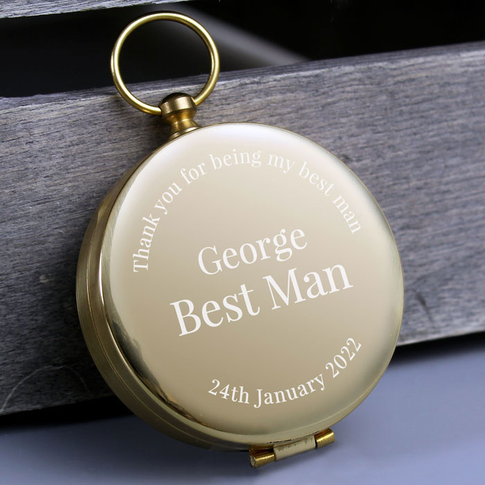 Personalised Wedding Compass Appreciation Gift
