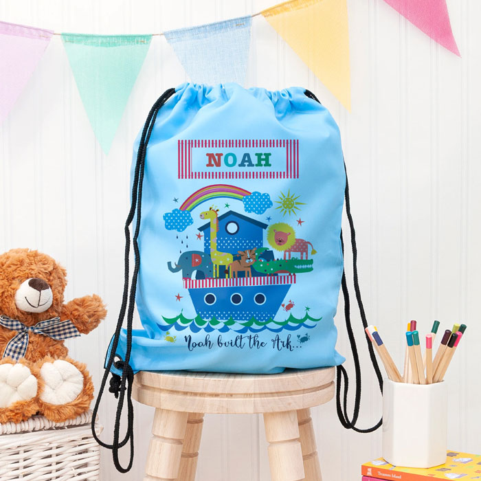 Personalised Childrens Noahs Ark Waterproof Swim Bag