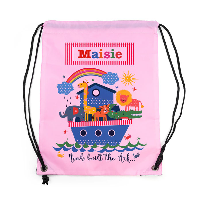 Personalised Childrens Noahs Ark Waterproof Swim Bag