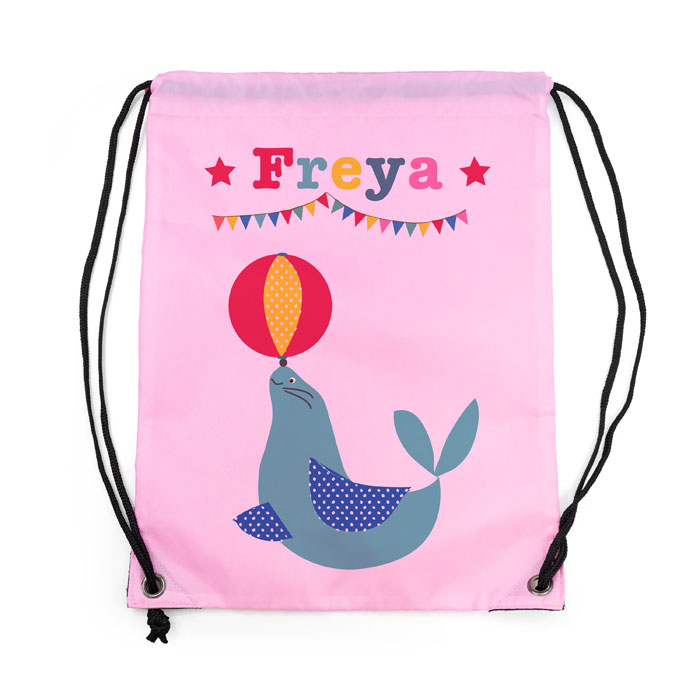Personalised Classic Pink Circus Waterproof Swim Bag