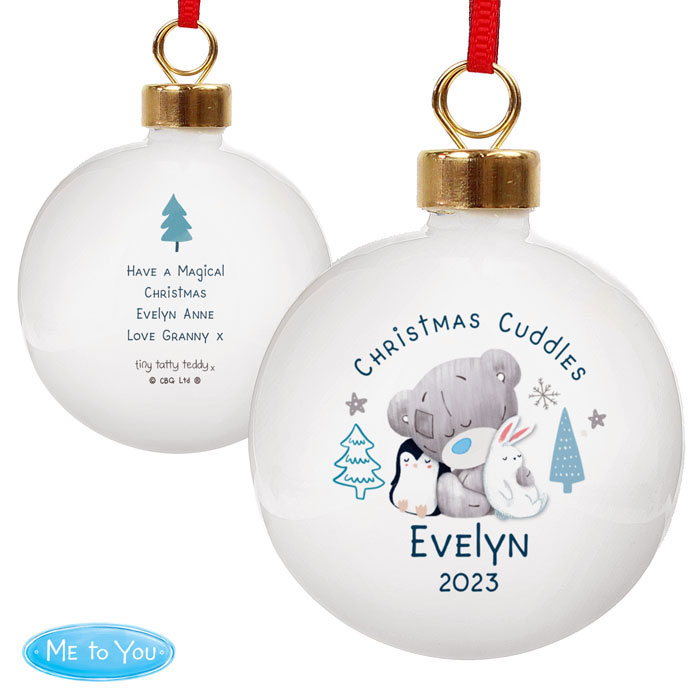 Personalised Winter Explorer First Christmas Bauble