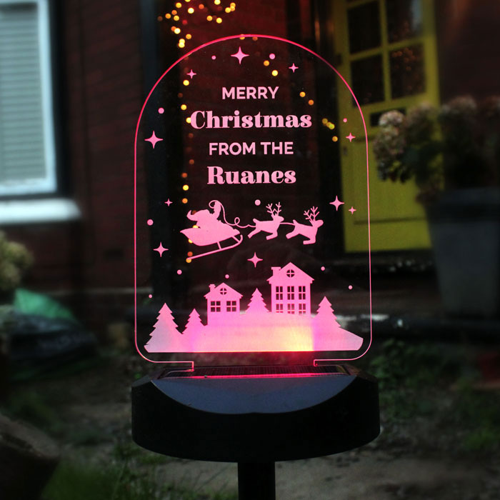Personalised Christmas Outdoor Solar Light Up Sign