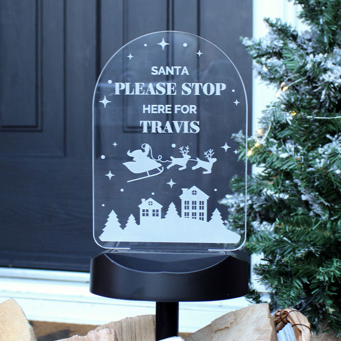 Personalised Christmas Outdoor Solar Light Up Sign