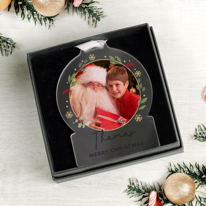 Personalised Photo Upload Acrylic Christmas Tree Decoration