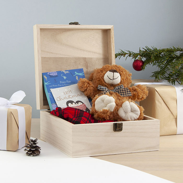 Wooden Personalised Babys First Christmas Eve Box