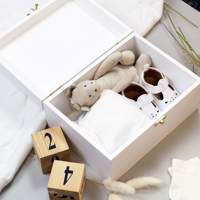 Personalised Elephant Wooden Baby Keepsake Box