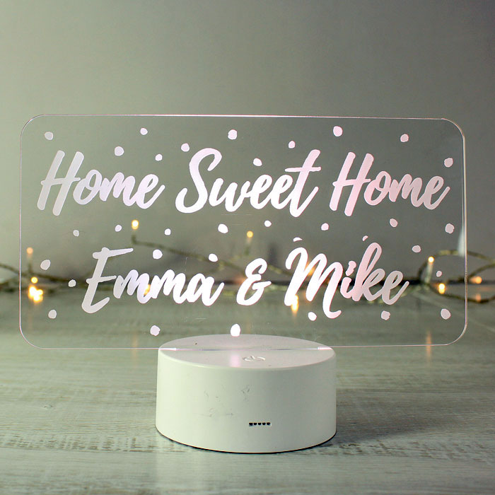 Personalised Polka dot Message LED Colour Changing Sign