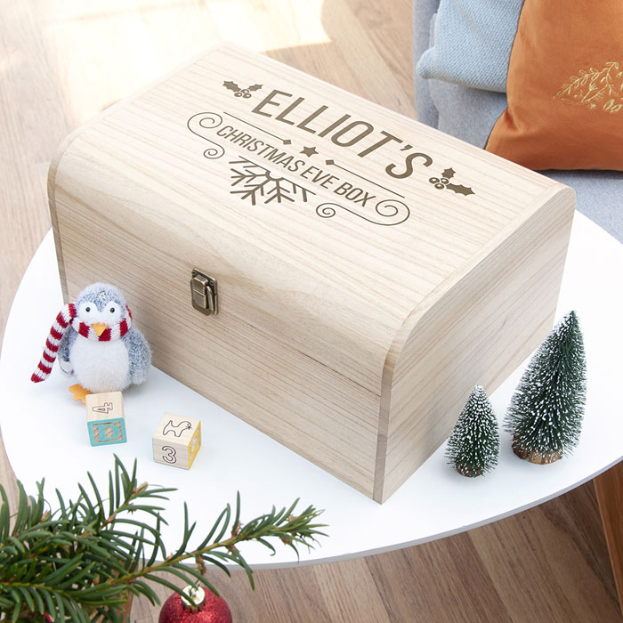 Personalised Wooden Christmas Eve Chest