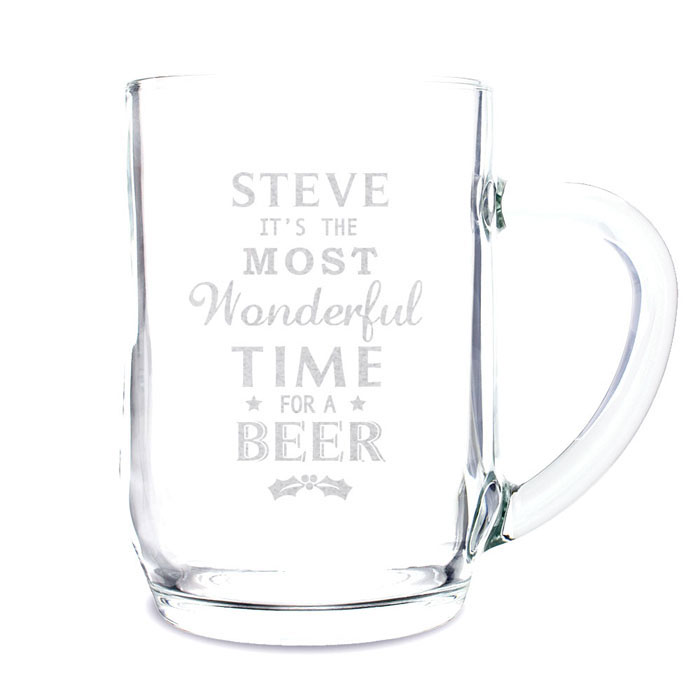 Personalised Wonderful Time For A Beer Glass Tankard