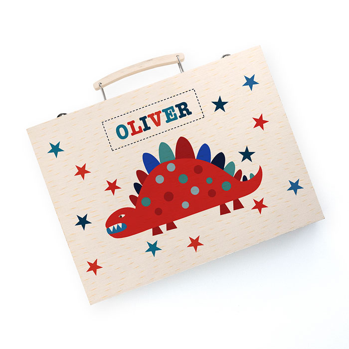 Personalised Kids Dinosaur Colouring & Art Set