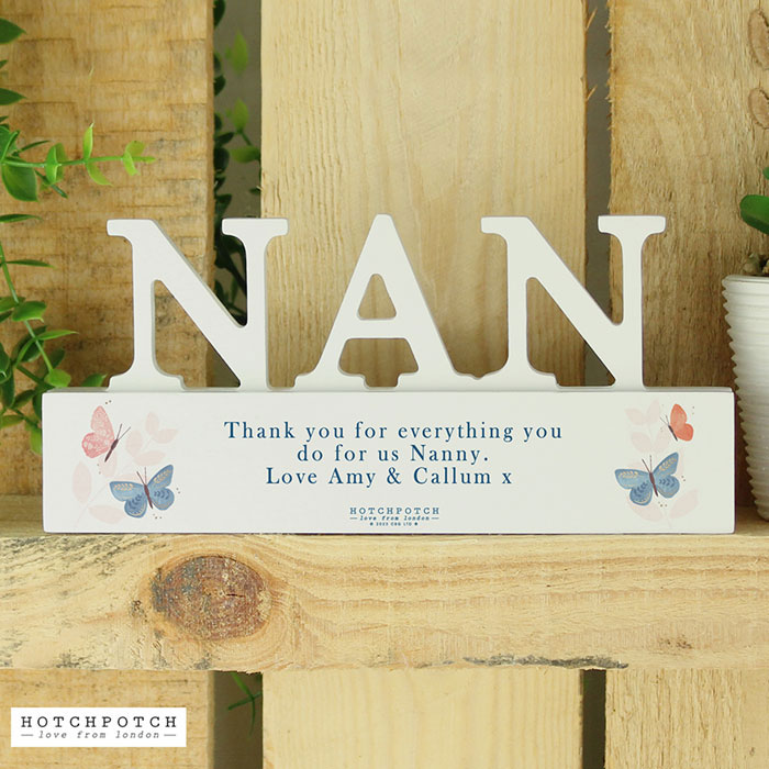 Personalised Hotchpotch Butterfly Nan Ornament