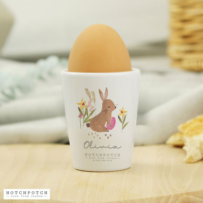 Personalised Ceramic Hotchpotch Easter Egg Cup