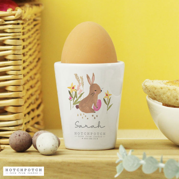 Personalised Ceramic Hotchpotch Easter Egg Cup
