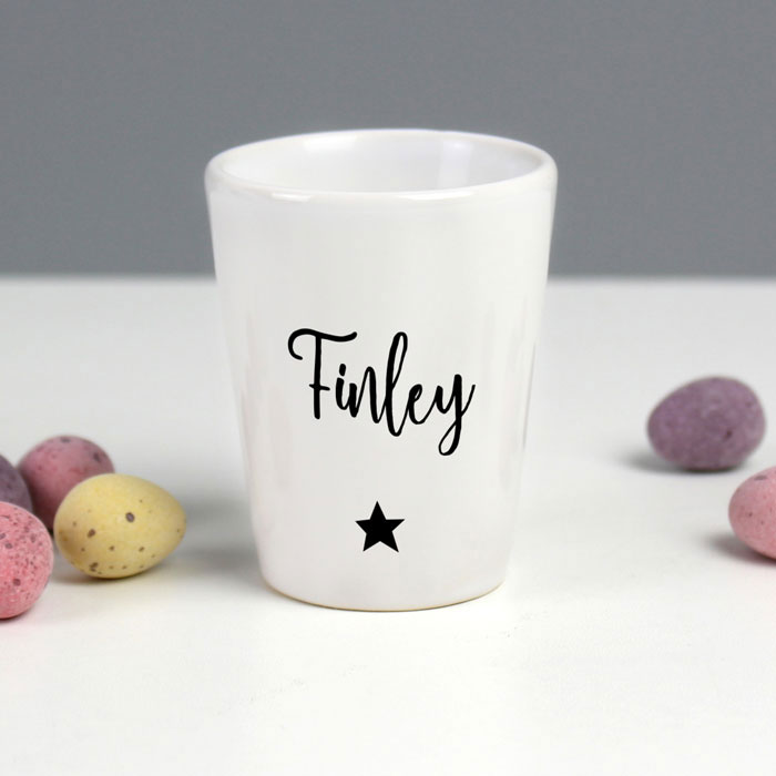 Personalised Star Name Only Ceramic Egg Cup