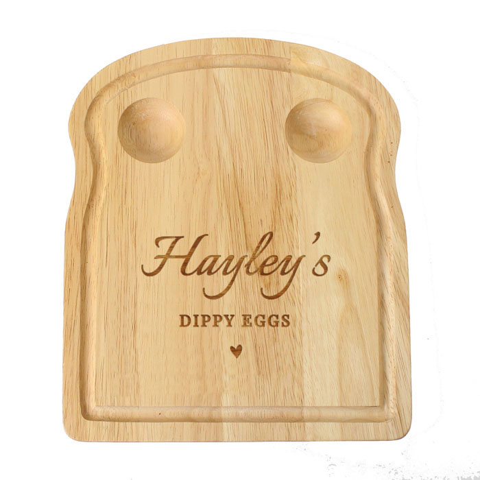 Personalised Heart Motif Egg and Toast Board
