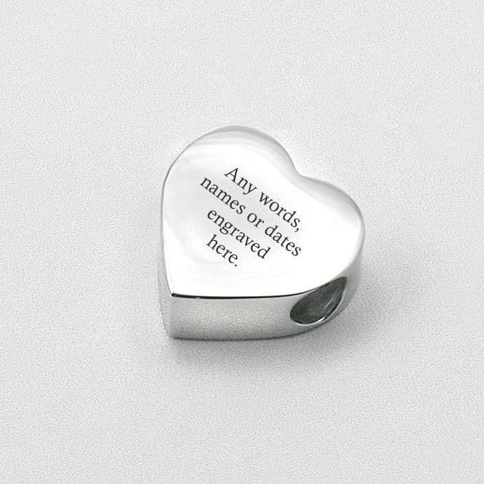 Personalised First Holy Communion Heart Bead Charm
