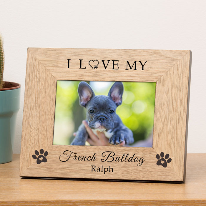 I Love My We Love Our Dog Wooden Photo Frame 6 x 4 Inch