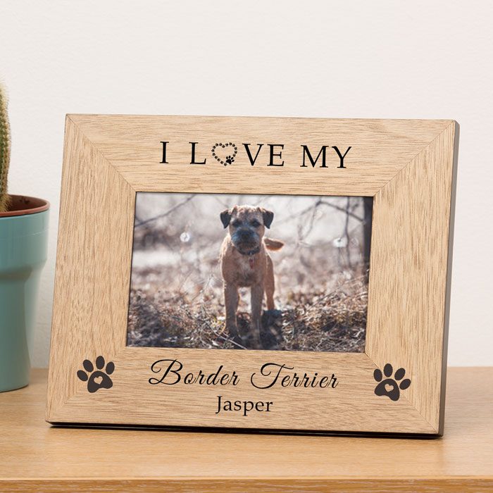 I Love My We Love Our Dog Wooden Photo Frame 7 x 5 Inch