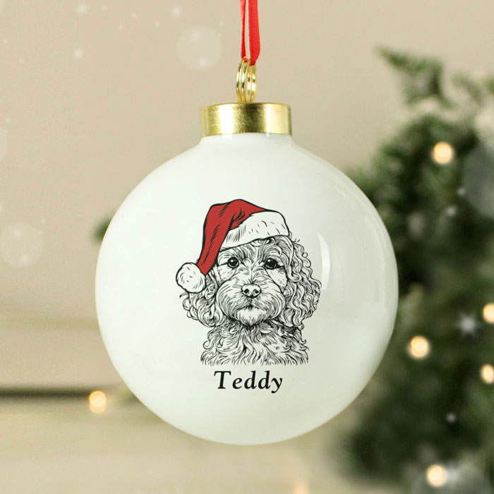 Personalised Dog Breed Christmas Tree Bauble