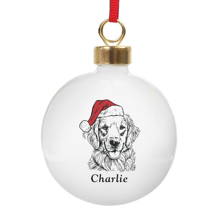 Personalised Dog Breed Christmas Tree Bauble