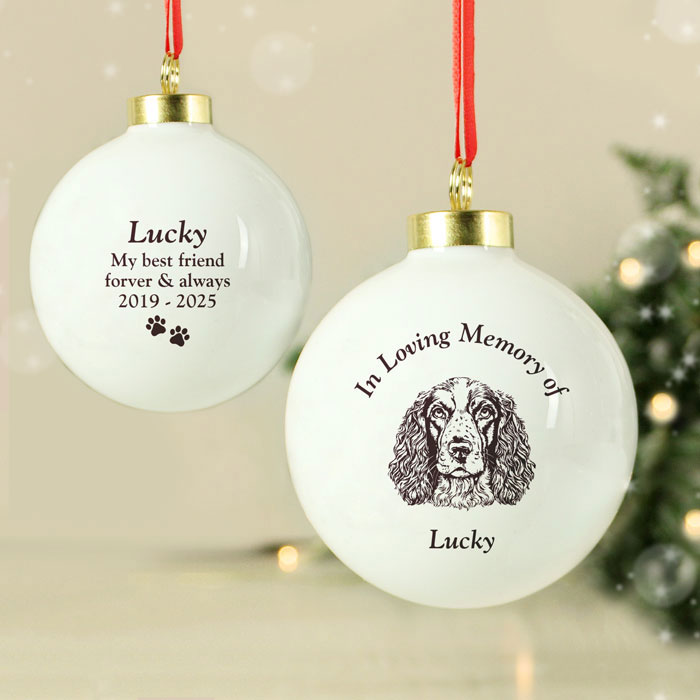 Personalised Dog Breed Christmas Tree Bauble