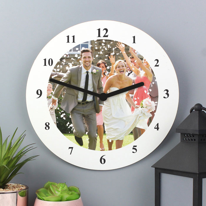 Personalised Photo Upload Wooden Wall Clock