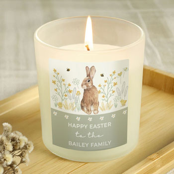 Personalised Spring Bunny Candle Jar Easter Gift Idea