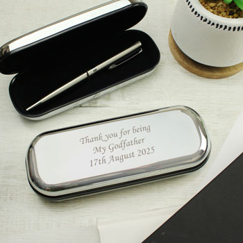 Personalised Godparent Pen & Box Set Appreciation Gift