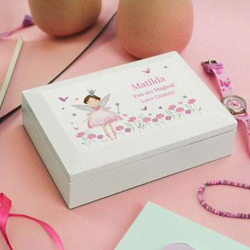 Girl's Personalised Fairy Princess Jewellery Box