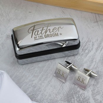 Personalised Father of the Groom Wedding Cufflinks & Box Set