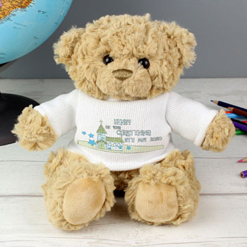 Baby's Personalised Church T Shirt Teddy For Boy or Girl
