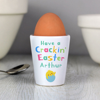 Personalised Have A Crackin' Easter Ceramic Egg Cup