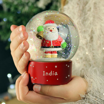 Personalised Santa Snow Globe Children's Christmas Keepsake