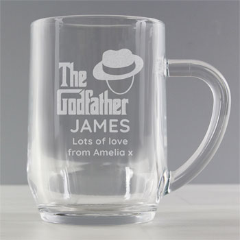 The Godfather Personalised Glass Tankard Appreciation Gift
