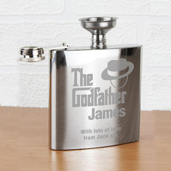 The Godfather Personalised Stainless Steel Hip Flask