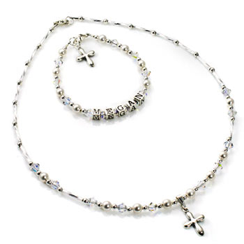 Personalised Christening Communion Jewellery Set