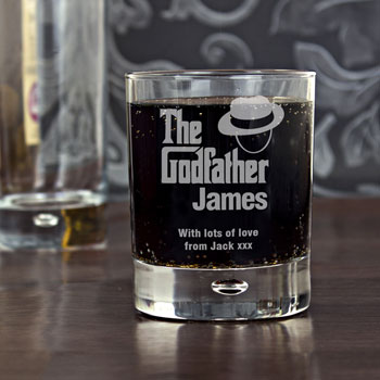 The Godfather Personalised Engraved Whisky Glass Gift