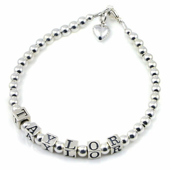 Personalised Sterling Silver Name Bracelet