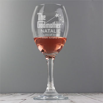 The Godmother Personalised Wine Glass Thank You Gift