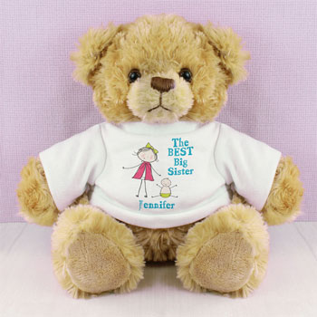 Personalised Best Big Sister Teddy Bear Exclusive Design